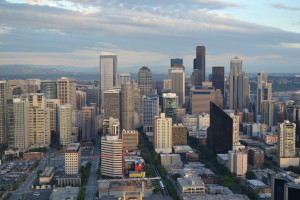 Downtown Seattle vom Space Needle aus